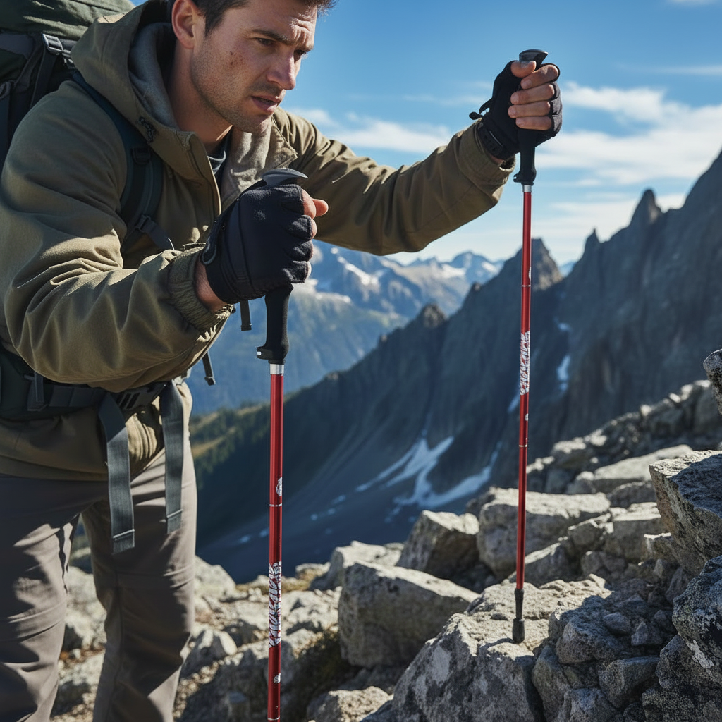 TerraVey | Faltbarer Nordic-Walking-Stock für Stabilität