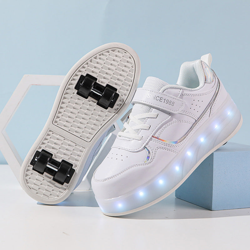 Orthopädische Kinderschuhe mit LED & Rollenfunktion – LuminoStep Skates