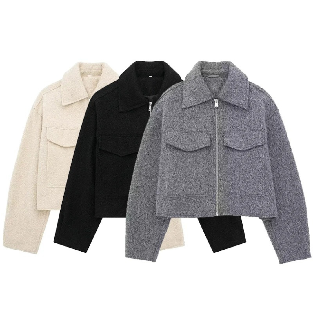 Damen Fleecejacke mit Reißverschluss – Westmere SoftWool Jacke mit Taschen