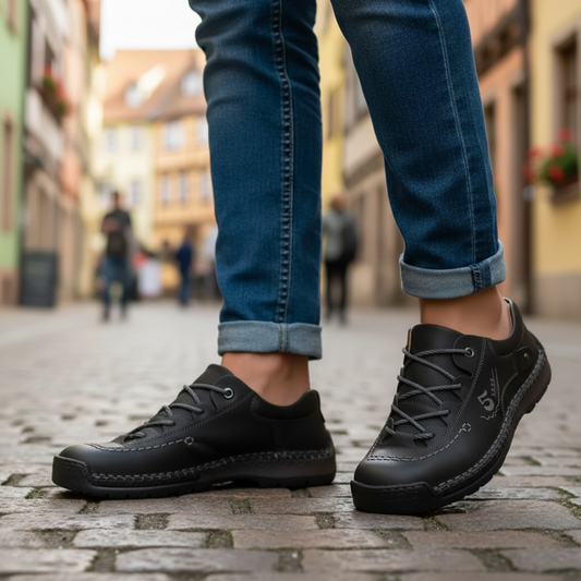 Orthopädische Walkingschuhe aus PU für Herren mit Dämpfung – TerraVey StrongStep