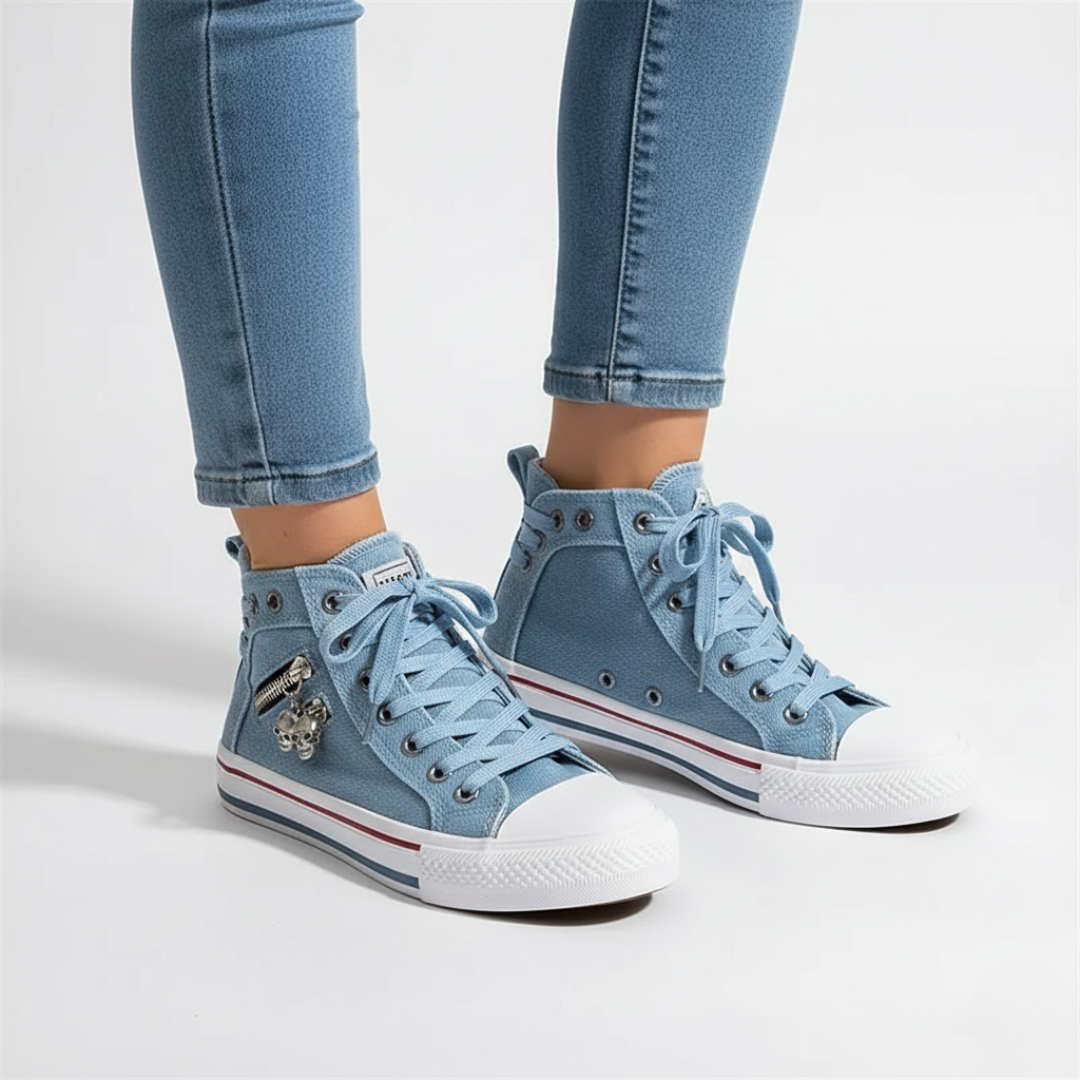 TerraVey | Denim Rebel Hohe Sneakers