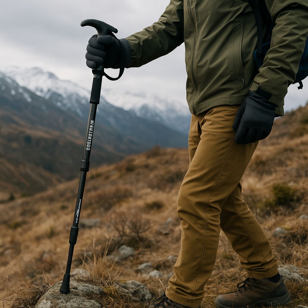 Wanderstock faltbar Aluminium 110 cm – BergFlex 4-teilig