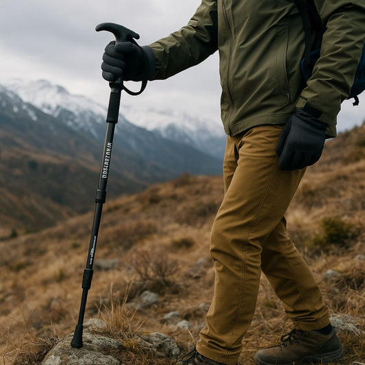 Wanderstock faltbar Aluminium 110 cm – BergFlex 4-teilig