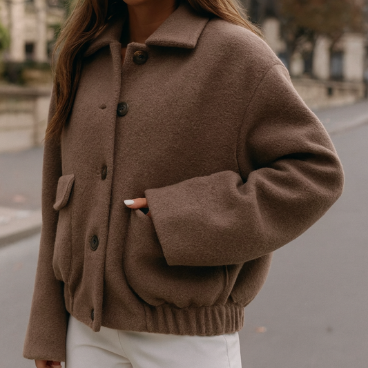 Damen Wintermantel mit Reverskragen & Relaxed Fit – TerraVey CozyLuxe Coat