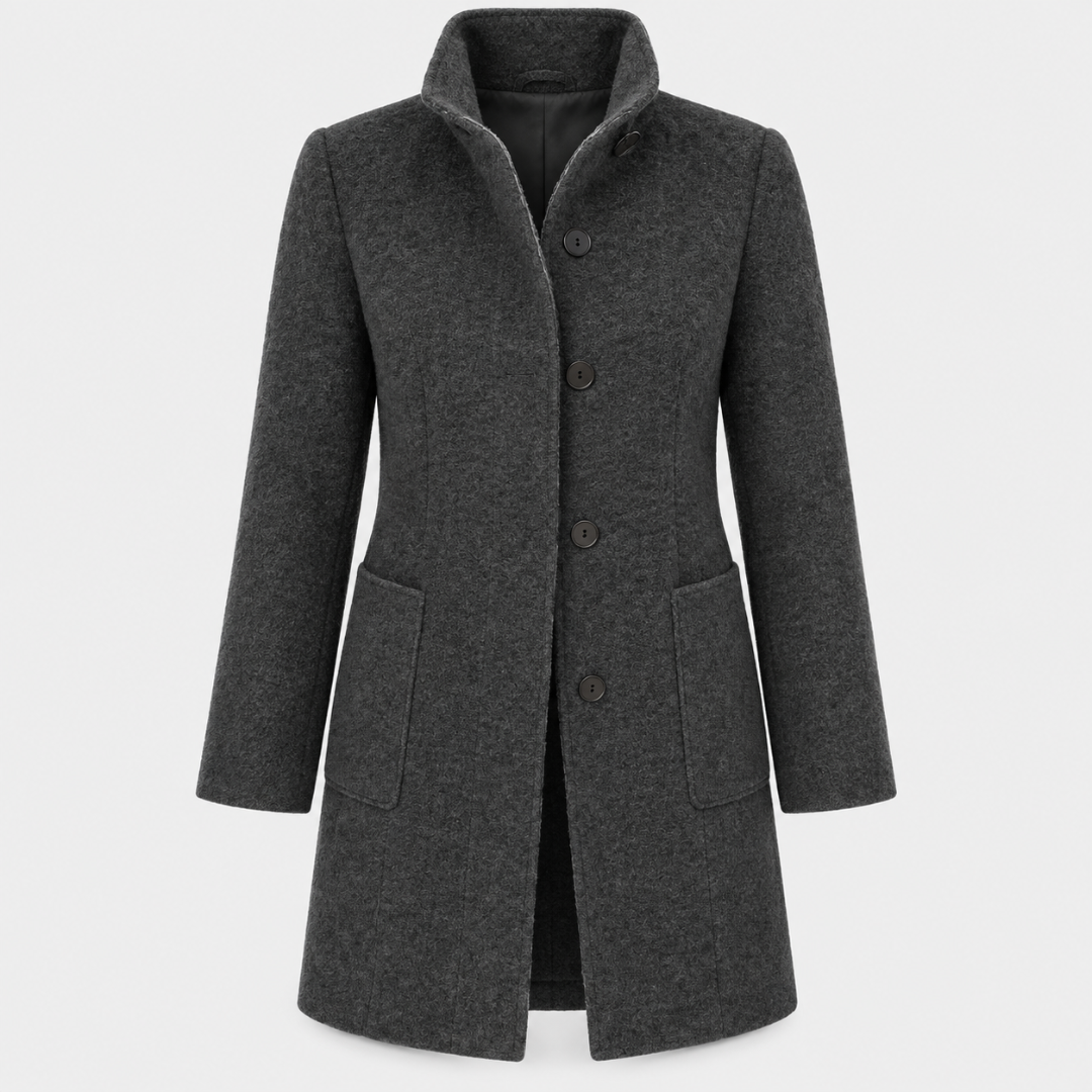 Damen Mantel aus Wollmischung – Klassischer, taillierter Übermantel