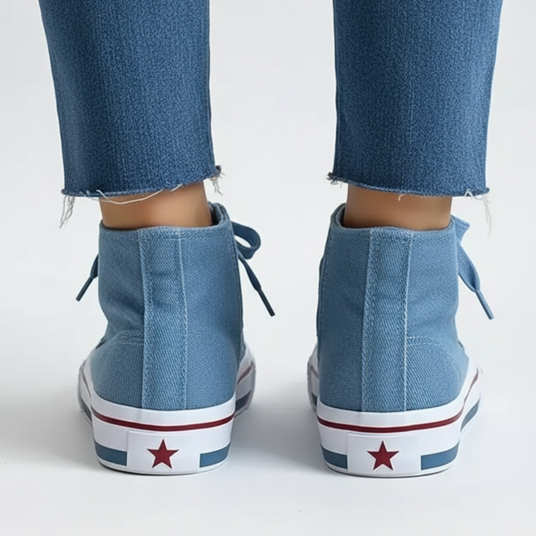 TerraVey | Denim Rebel Hohe Sneakers
