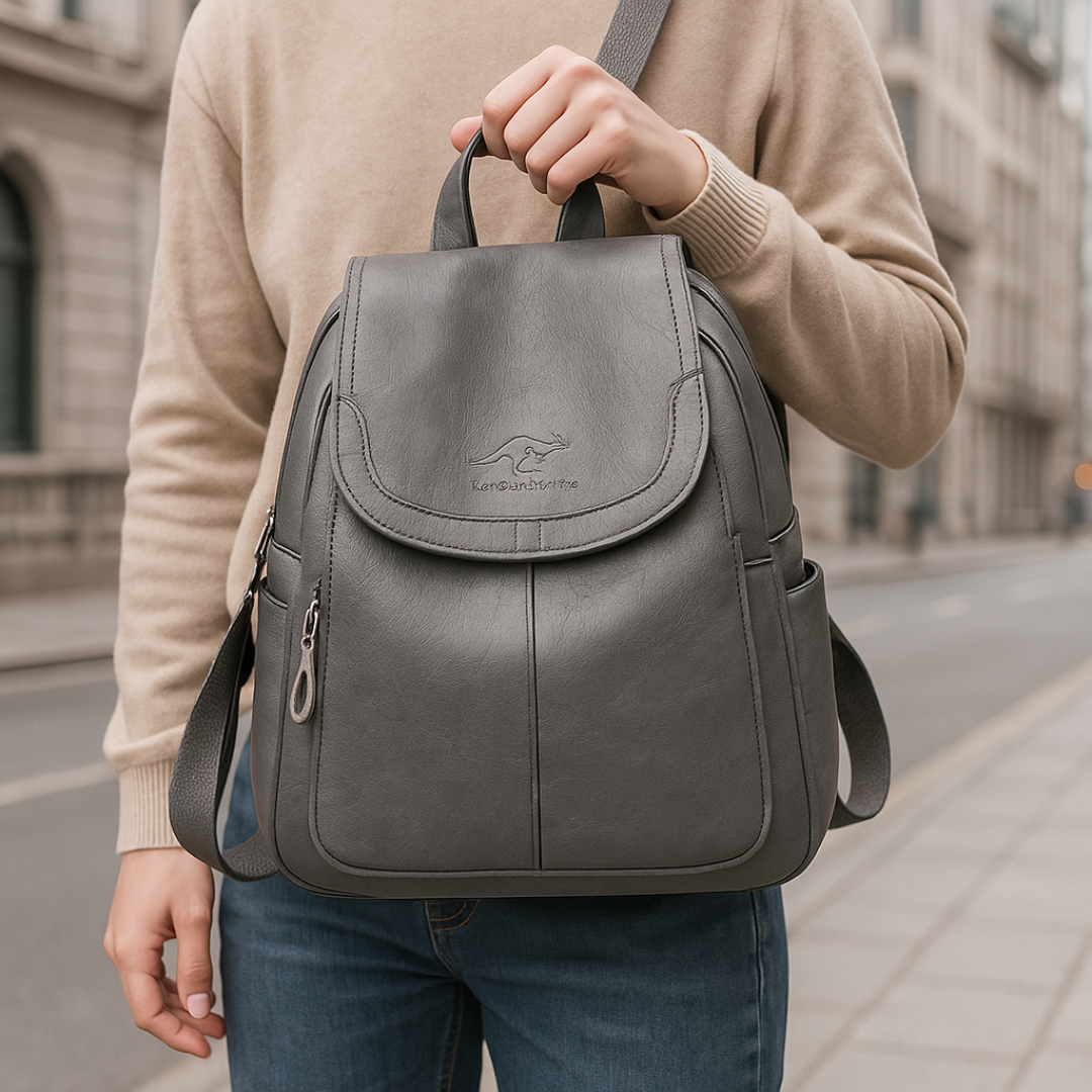 Veganem Leder Taschen Rucksack mit Anti-Diebstahl-Design für Damen – EleganceSafe Backpack