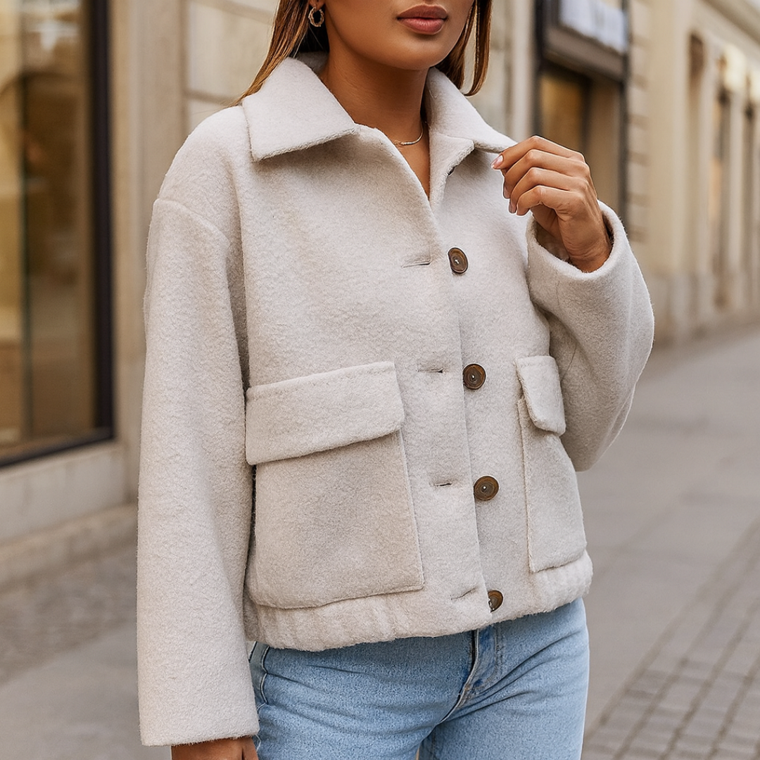 Damen Wintermantel mit Reverskragen & Relaxed Fit – TerraVey CozyLuxe Coat