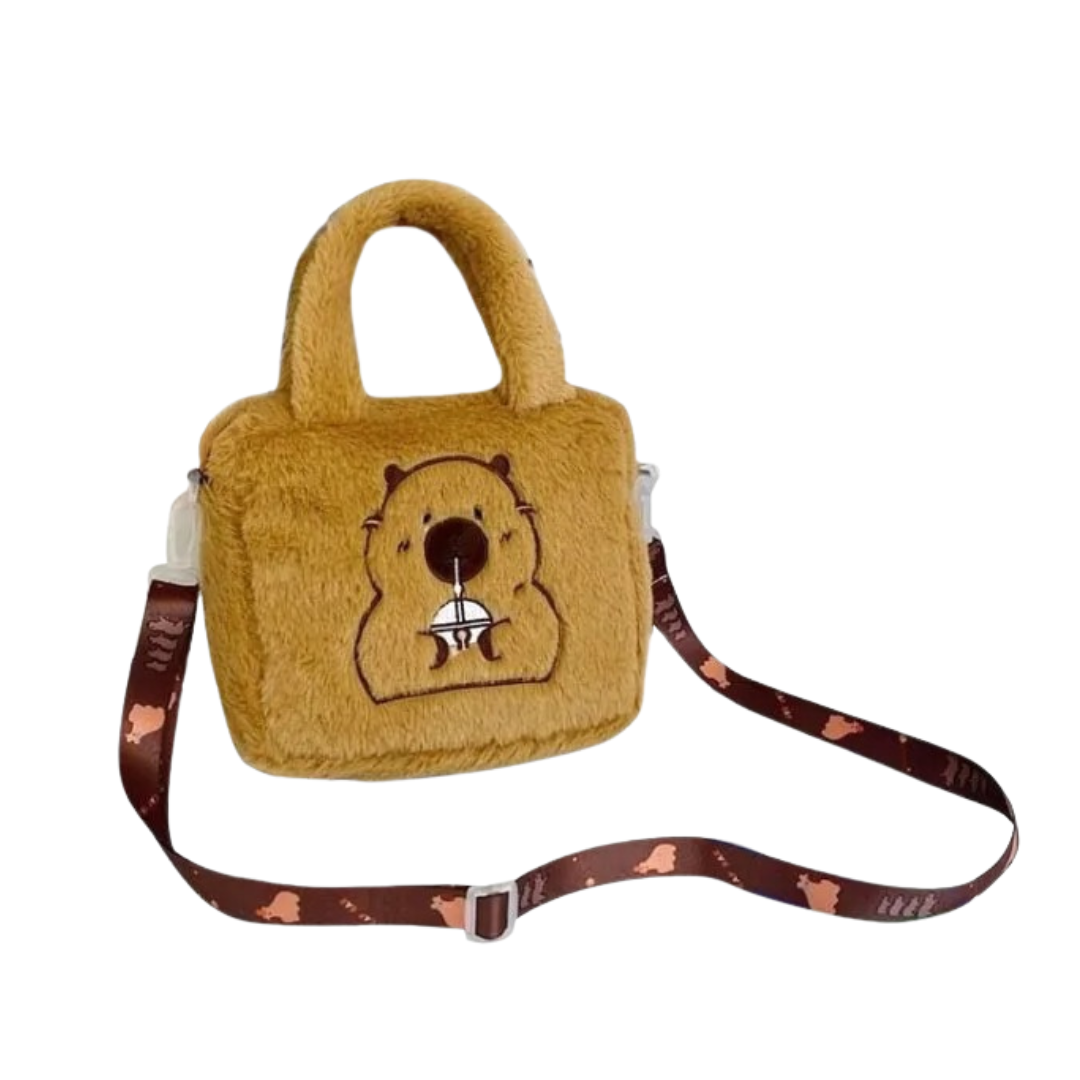 TerraVey | Capyraffy Plüsch-Rucksack aus Kunstfell