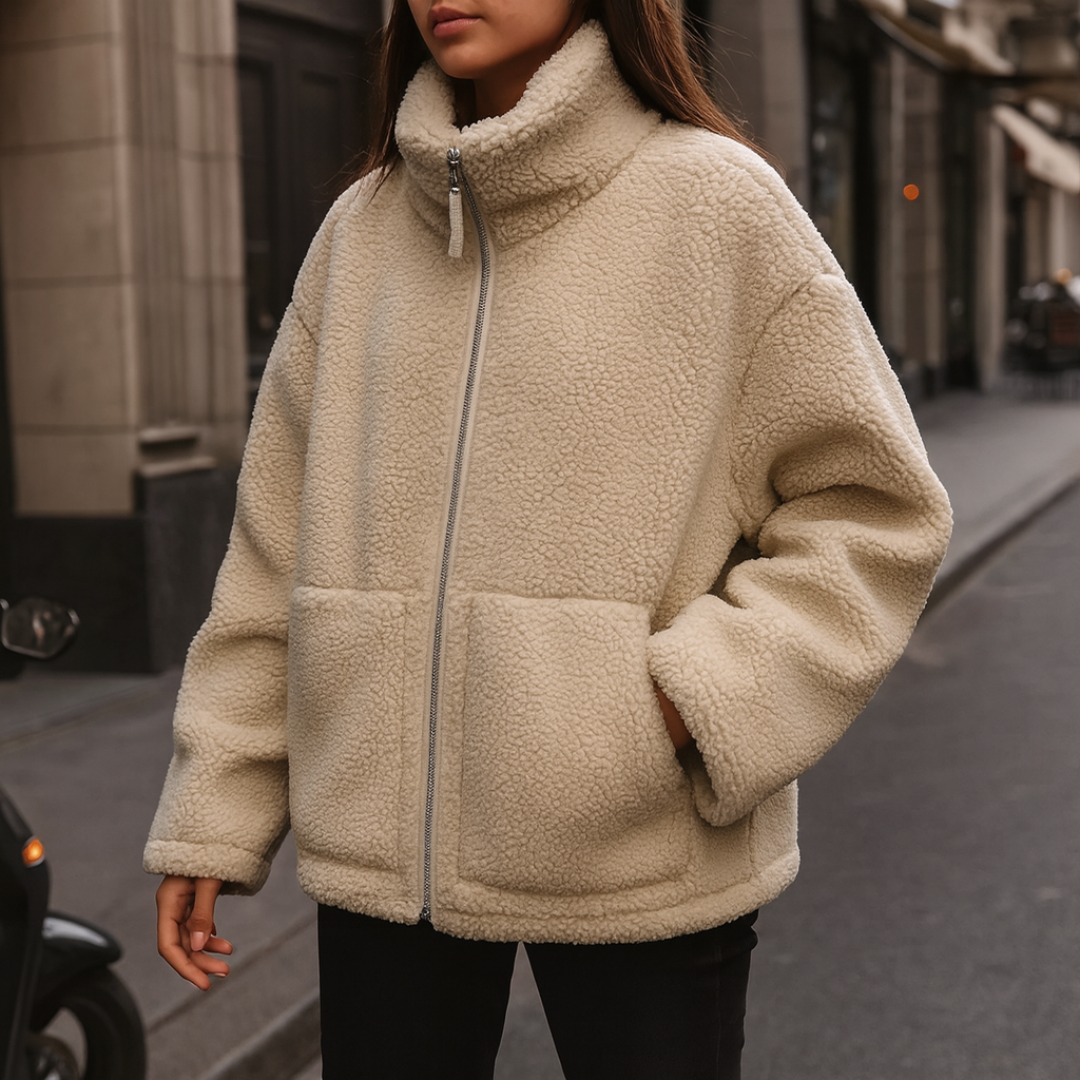 Plüschjacke Damen mit Wärme & Komfort – CozyFleece Chic