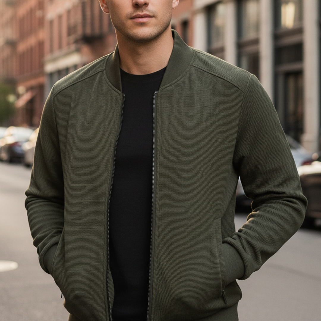 Jacken für Herren mit Reißverschluss & warmem Bomber-Stil – TerraVey UrbanShield