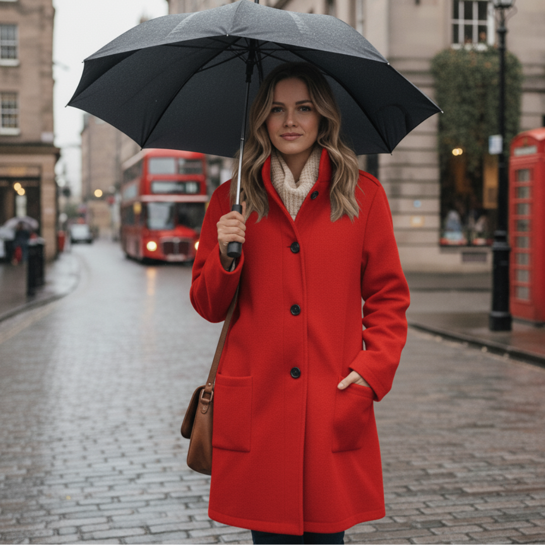 Eleganter Wintermantel Damen lang & warm im Woll-Look – Nordura Coat