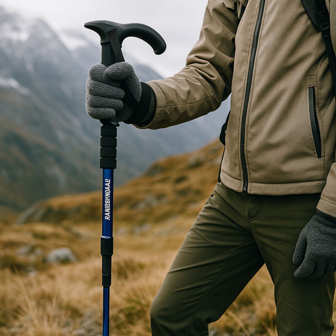 Wanderstock faltbar Aluminium 110 cm – BergFlex 4-teilig