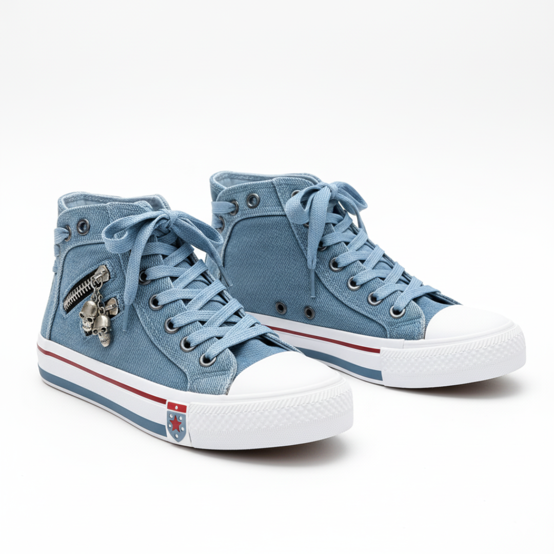 TerraVey | Denim Rebel Hohe Sneakers