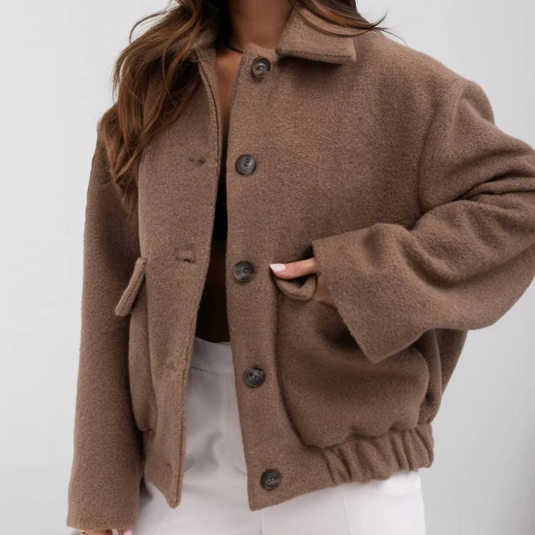Damen Wintermantel mit Reverskragen & Relaxed Fit – TerraVey CozyLuxe Coat