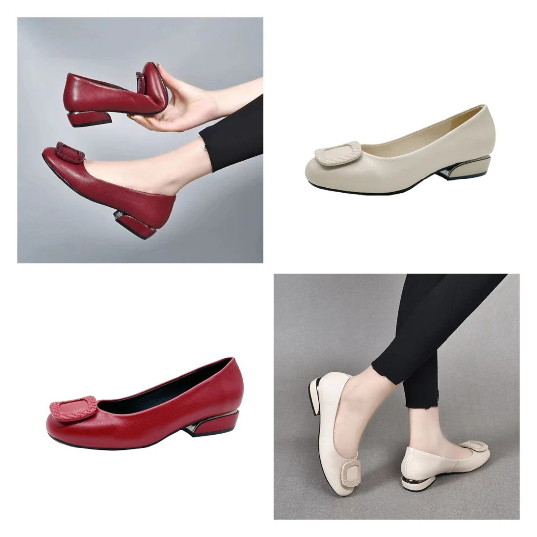 Orthopädische Walkingschuhe aus veganem Leder für Damen mit Komfort-Sohle – TerraVey EleganceStep