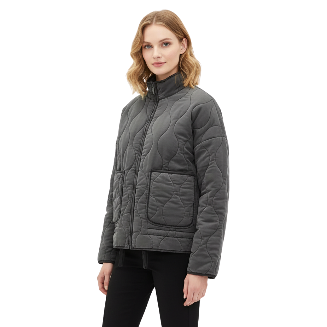 Damen Stepp-Pufferjacke – QuiltEase Warme Baumwolljacke