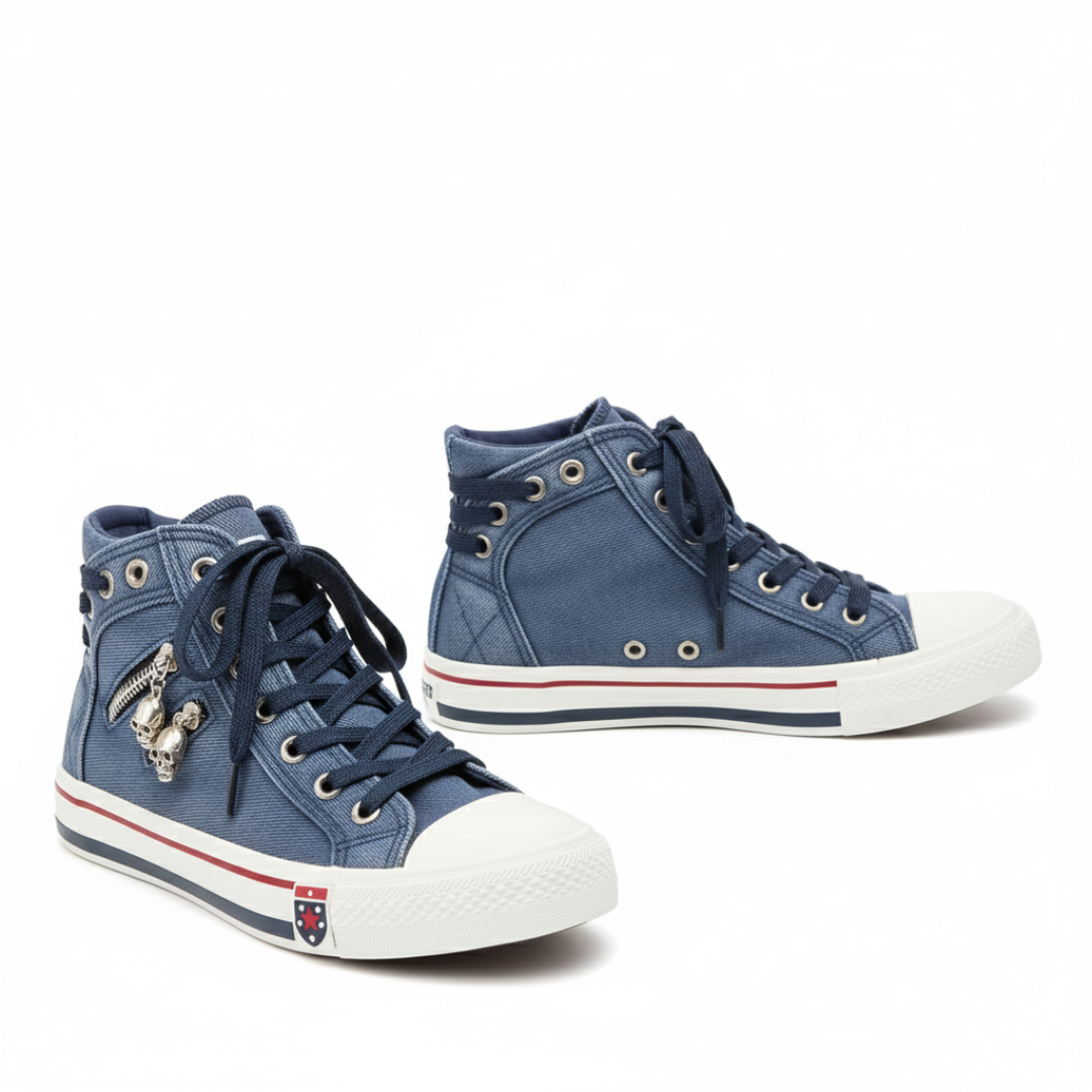 TerraVey | Denim Rebel Hohe Sneakers