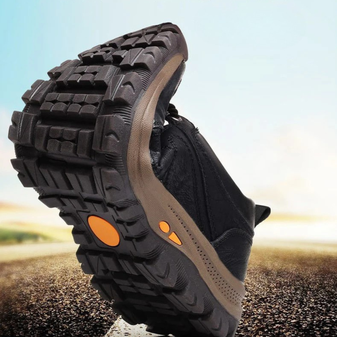 Orthopädische Walkingschuhe aus veganem Leder, wasserdicht & rutschfest – TerraVey Carter