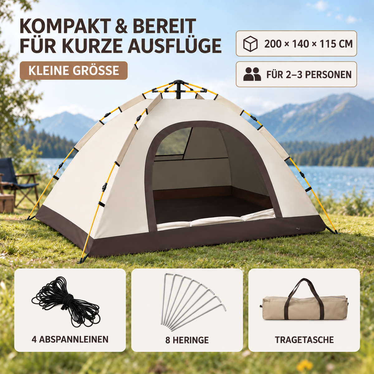 TerraVey | Breezaway Automatisches Pop-Up-Zelt