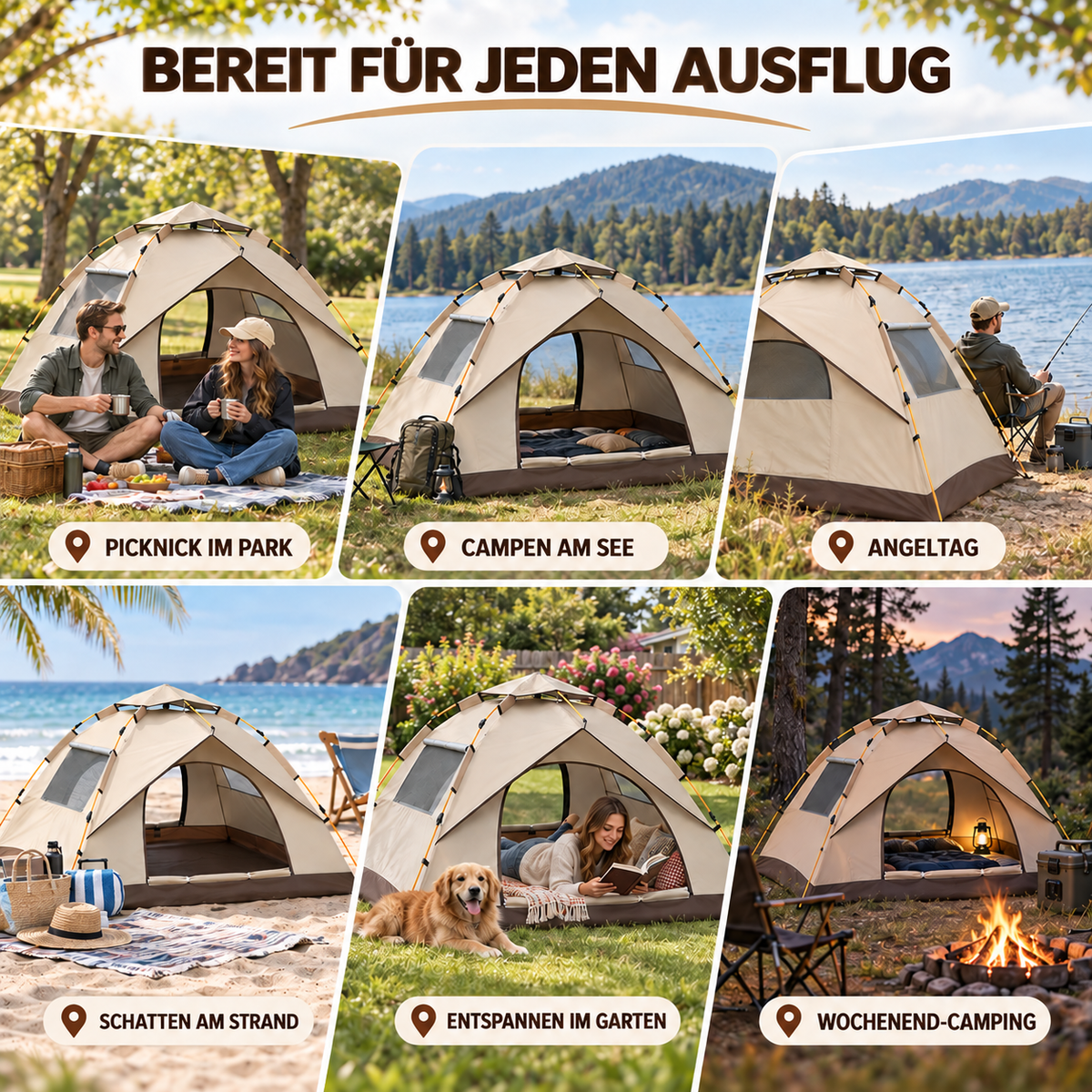 TerraVey | Breezaway Automatisches Pop-Up-Zelt