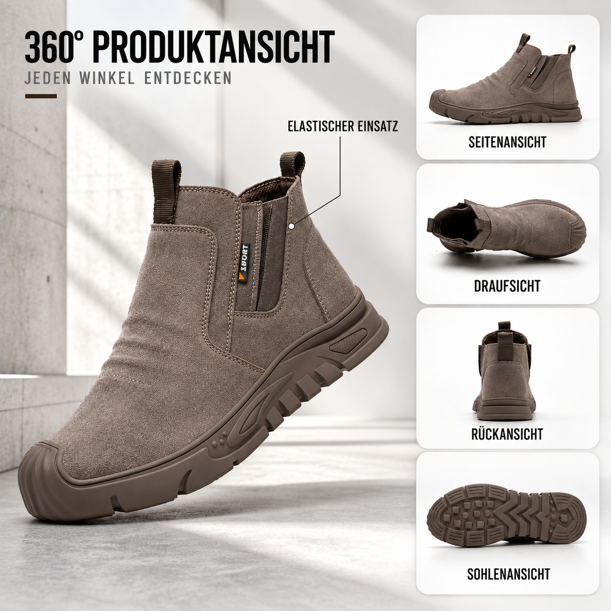 TerraVey | ForgeTread Slip-On Sicherheitsstiefel, knöchelhoch