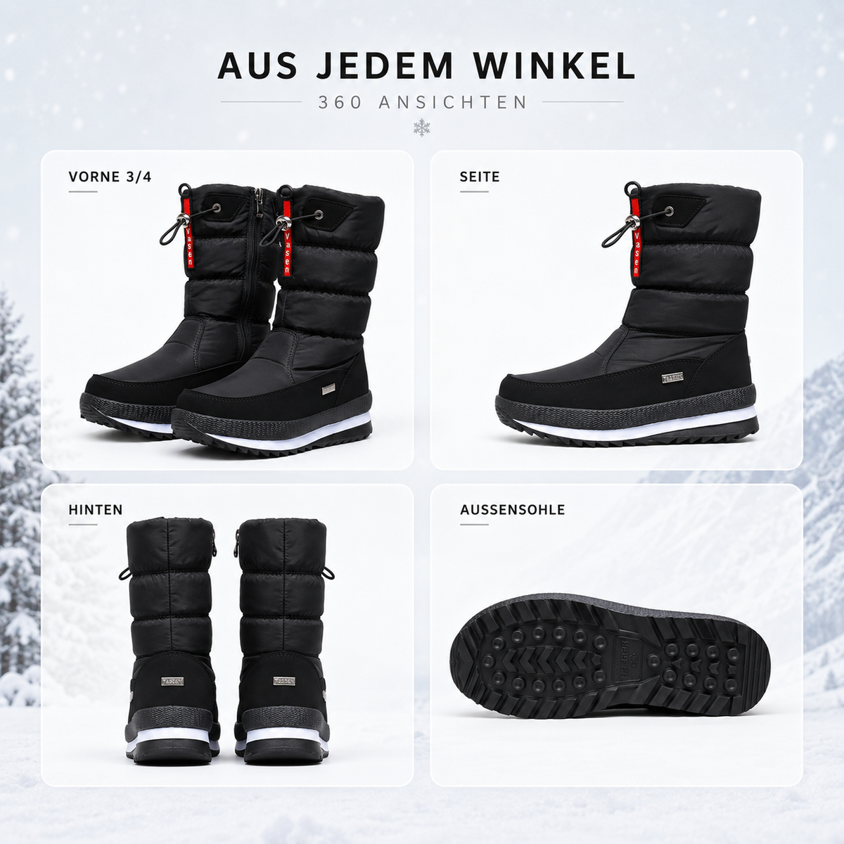 TerraVey | Frozelle Mittelhoch Isolierte Winterstiefel