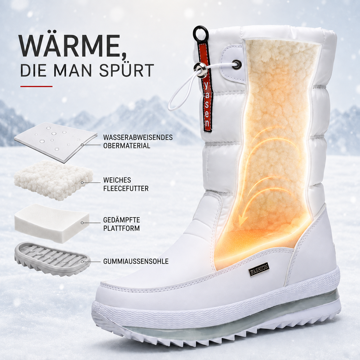 TerraVey | Frozelle Mittelhoch Isolierte Winterstiefel