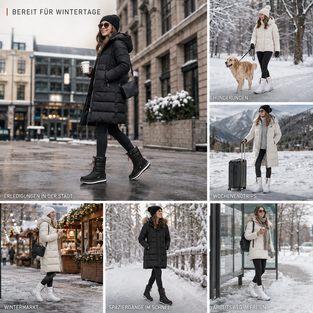 TerraVey | Frozelle Mittelhoch Isolierte Winterstiefel
