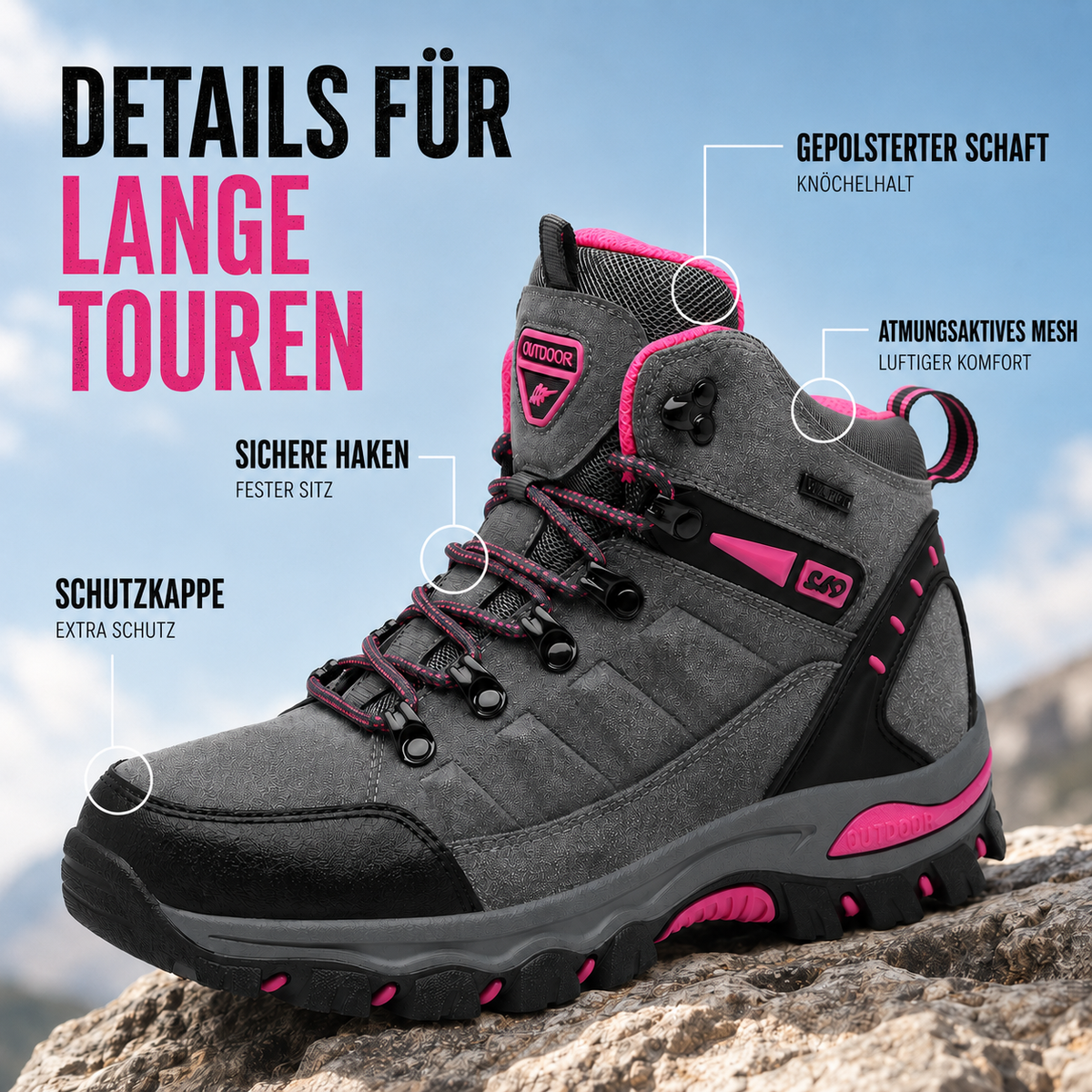 TerraVey | Damen-Wanderstiefel