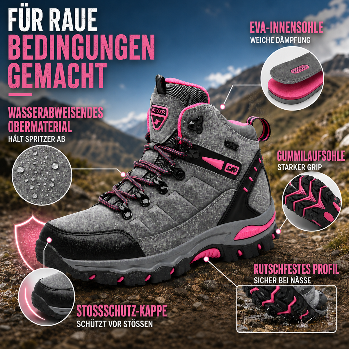 TerraVey | Damen-Wanderstiefel