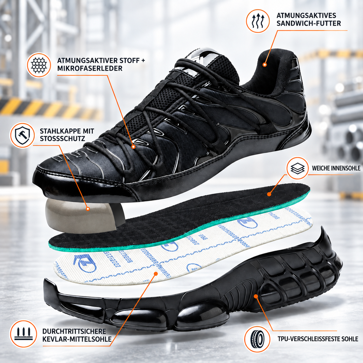 TerraVey | Guardalon Low-Profile Sicherheitssneaker
