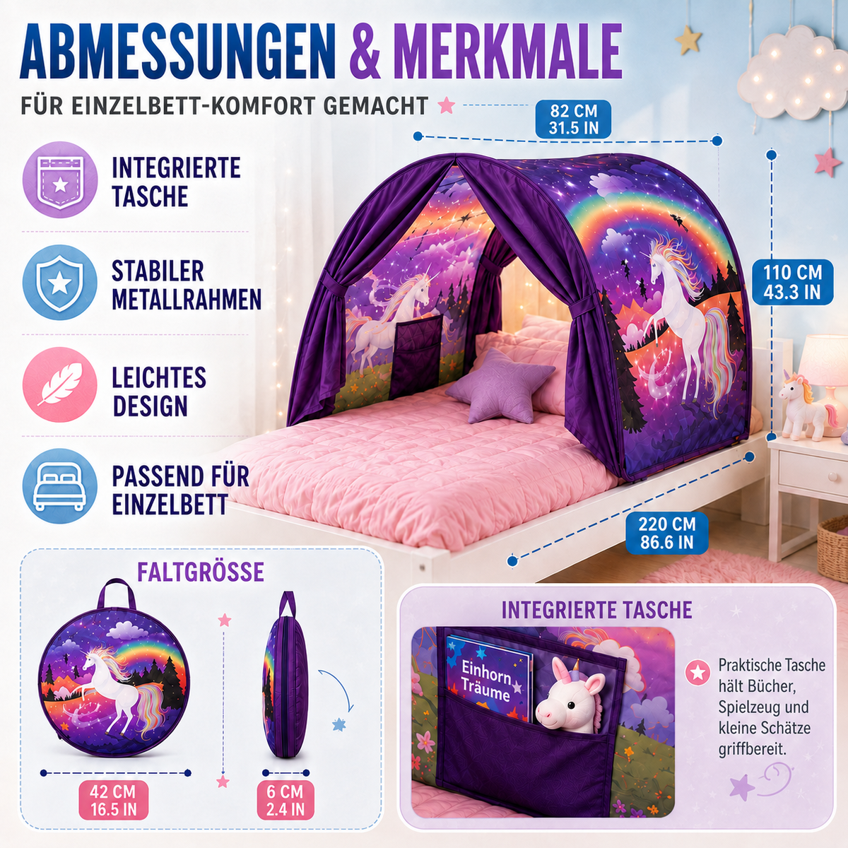TerraVey | Luminestia Faltbares Betthimmelzelt