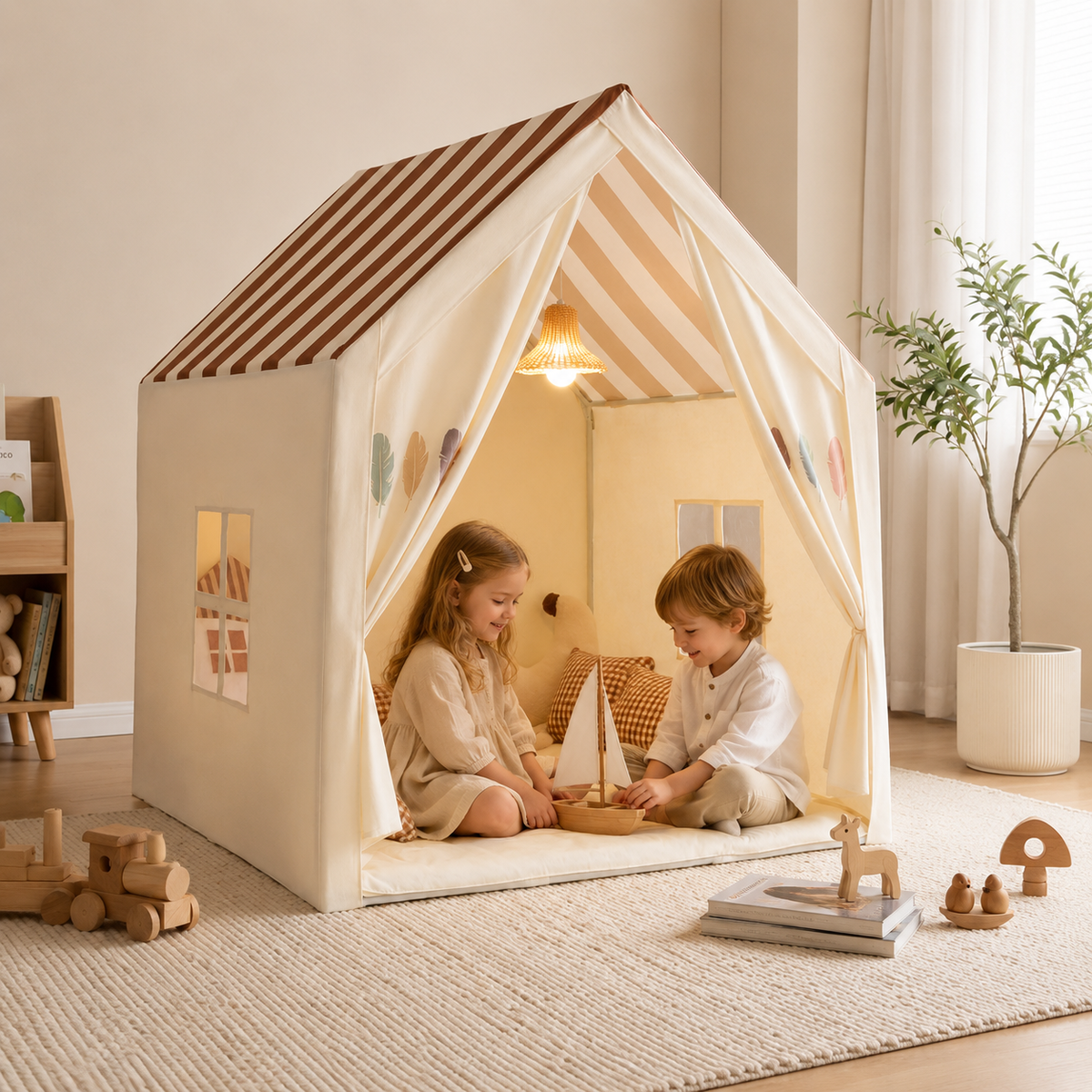 TerraVey | PlayNook Faltbares Indoor-Spielhaus
