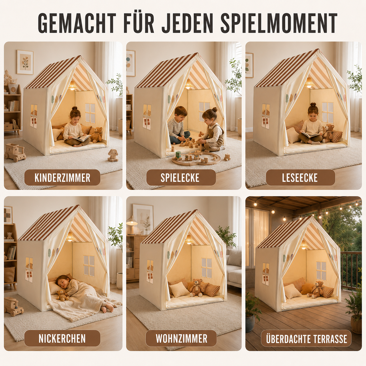 TerraVey | PlayNook Faltbares Indoor-Spielhaus