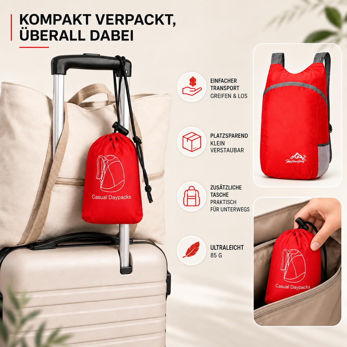 TerraVey | Roamio Faltbarer Leichter Tagesrucksack
