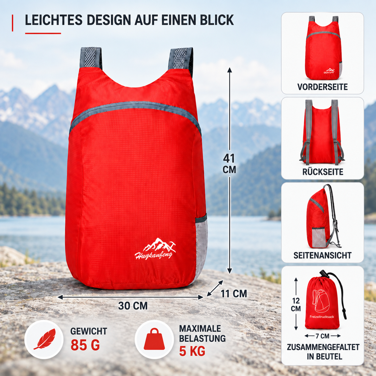 TerraVey | Roamio Faltbarer Leichter Tagesrucksack