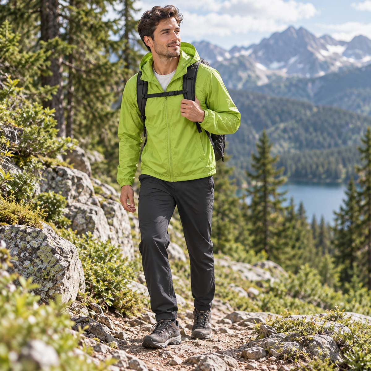 TerraVey | AeroShield Leichte Kapuzen-Herren-Windjacke