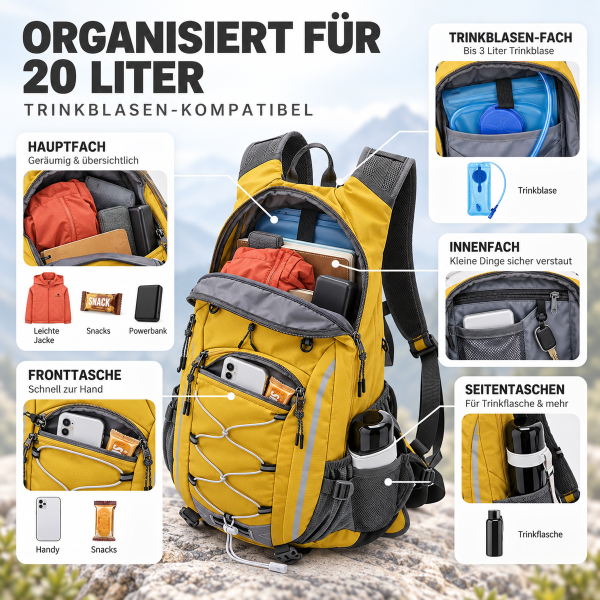 TerraVey | 20-Liter-Wasserabweisender Rucksack