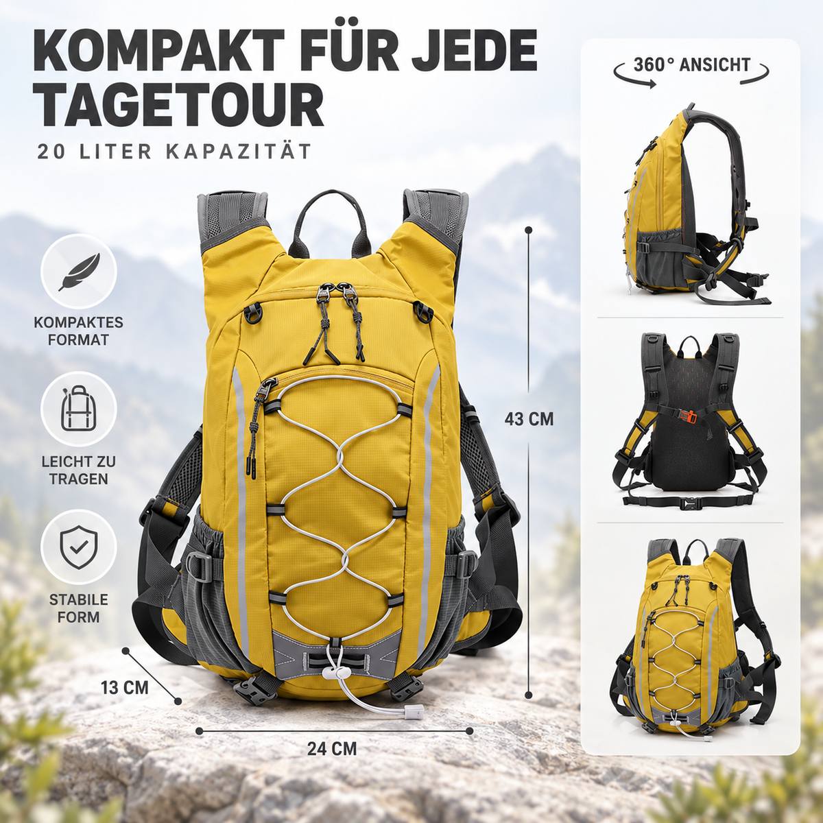 TerraVey | 20-Liter-Wasserabweisender Rucksack