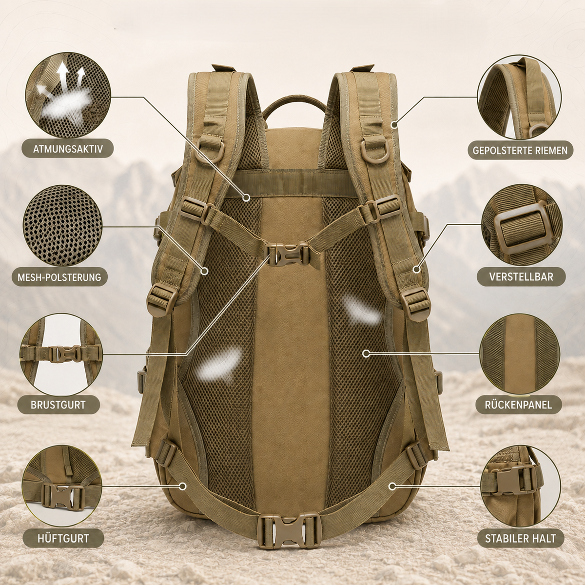 TerraVey | 40-Liter-Taktischer Rucksack