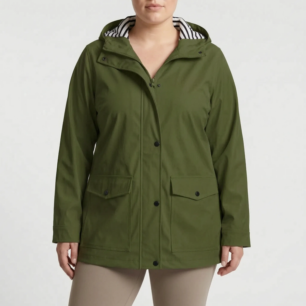 TerraVey | Aerojack Legere Kapuzenjacke Mit Streifenmuster