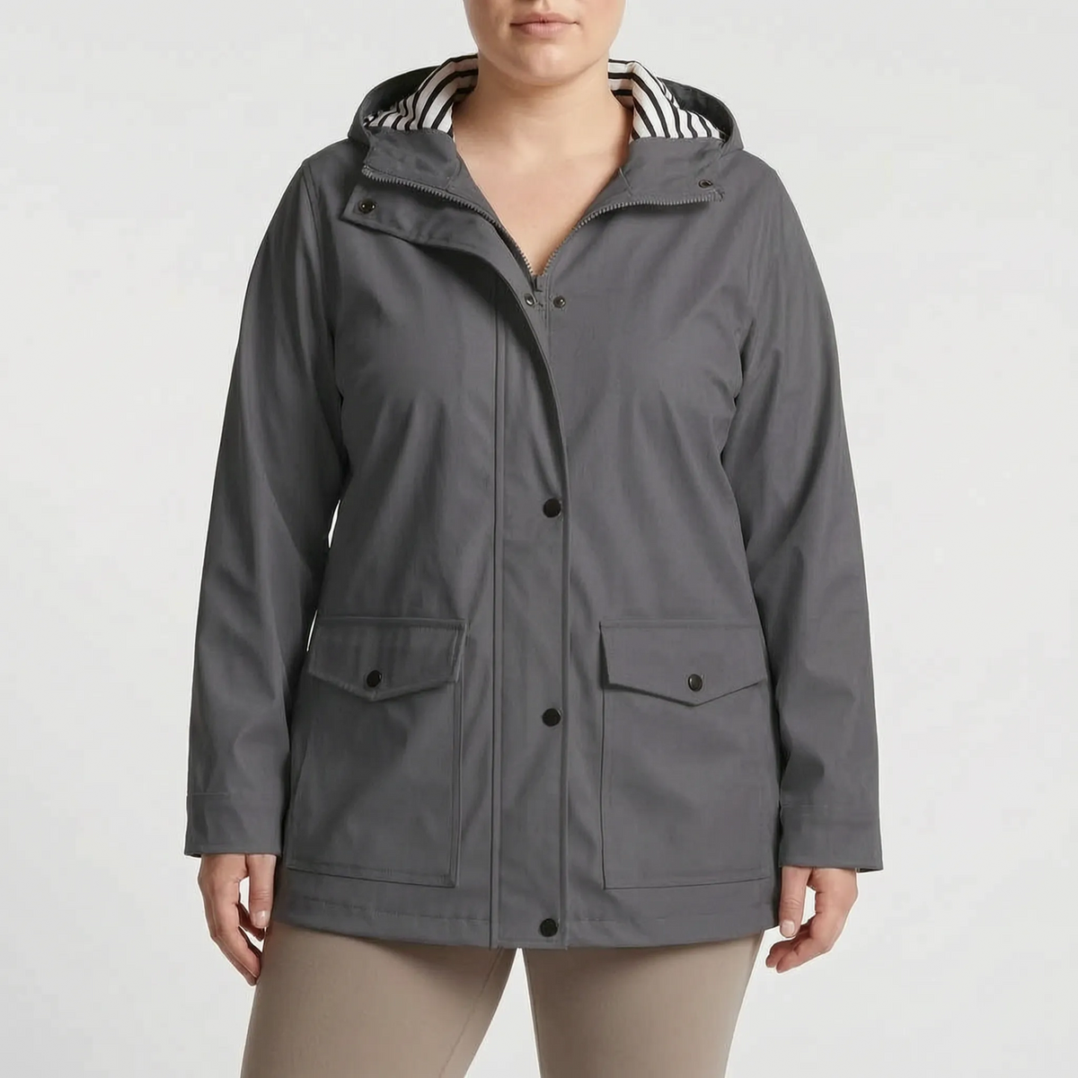 TerraVey | Aerojack Legere Kapuzenjacke Mit Streifenmuster