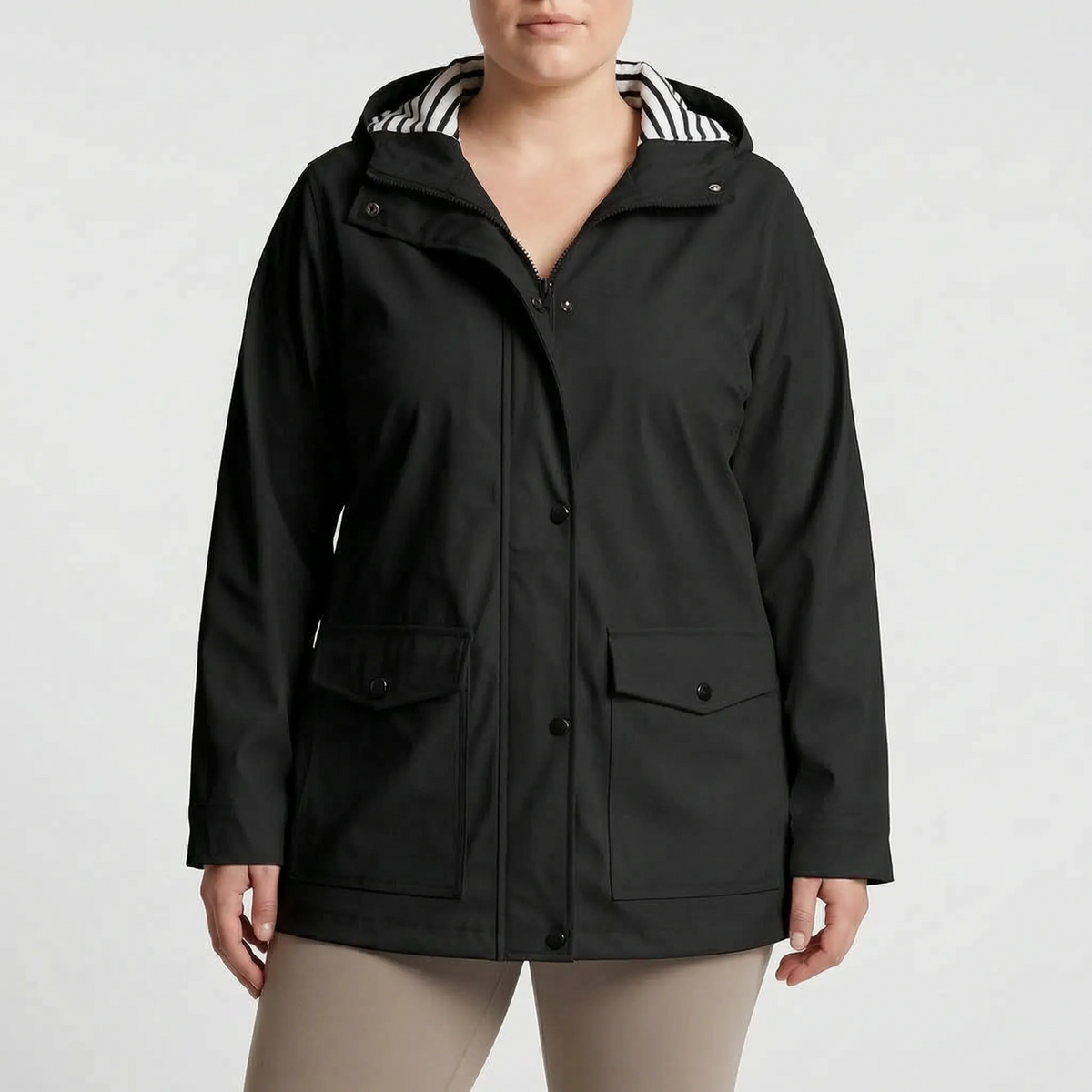 TerraVey | Aerojack Legere Kapuzenjacke Mit Streifenmuster