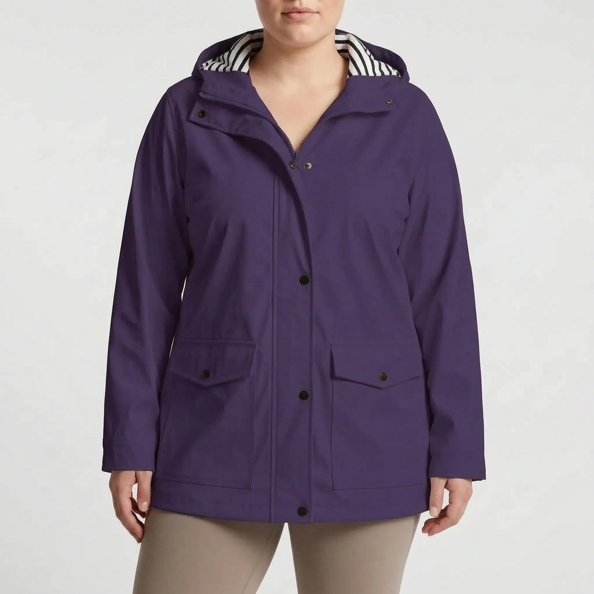 TerraVey | Aerojack Legere Kapuzenjacke Mit Streifenmuster