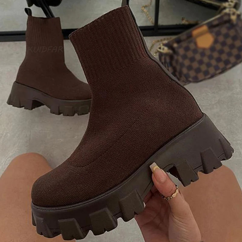 TerraVey | Altaire Chunky Platform Knöchel-Stiefel