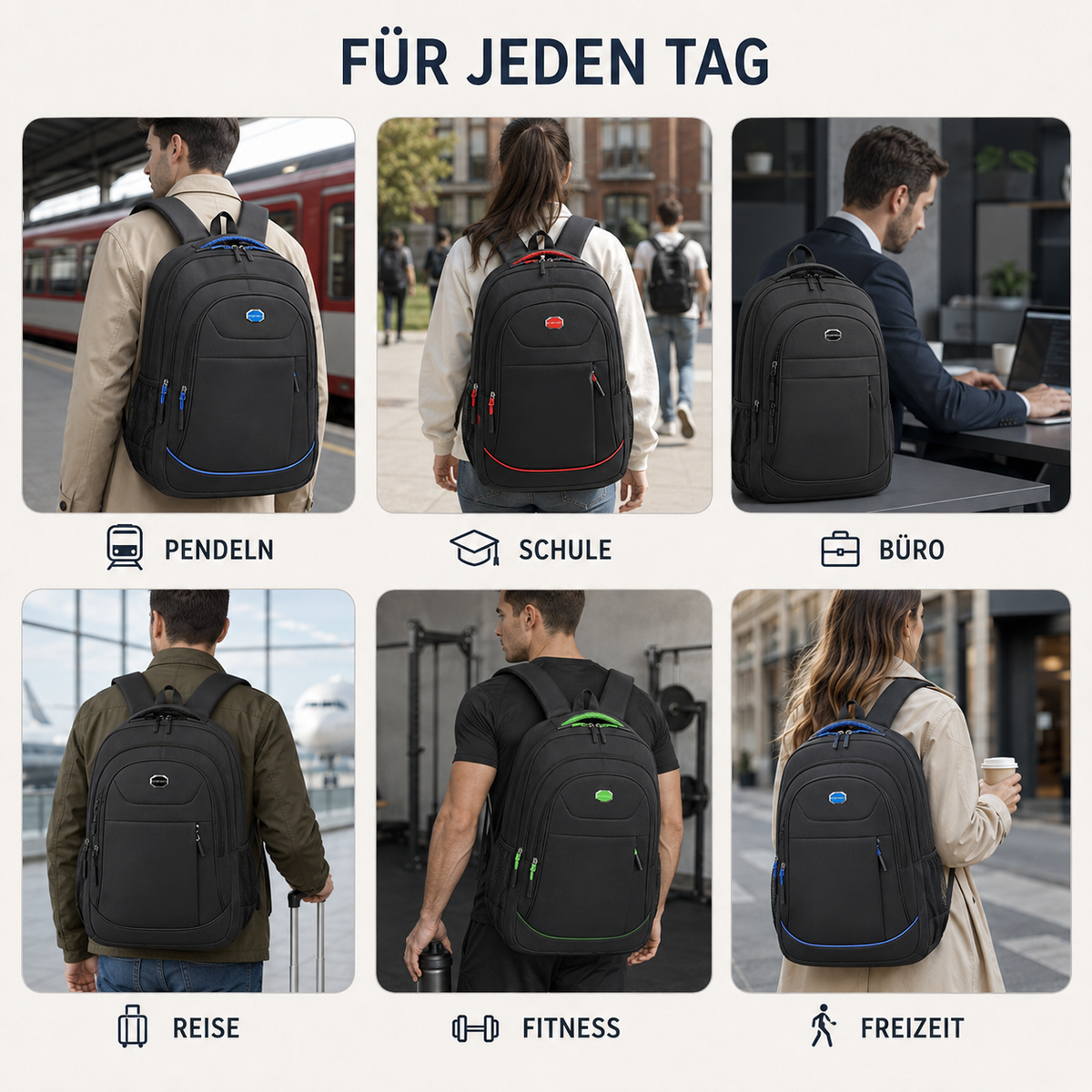 TerraVey | Carryal Großvolumiger Mehrkammer-Rucksack