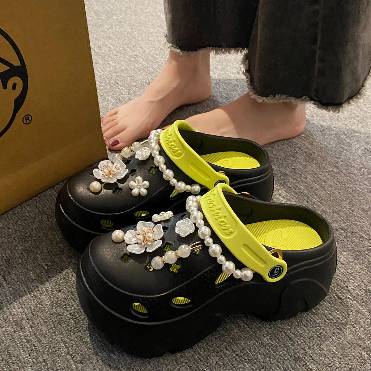 TerraVey | Florastep Chunky Platform Sommer-Clogs