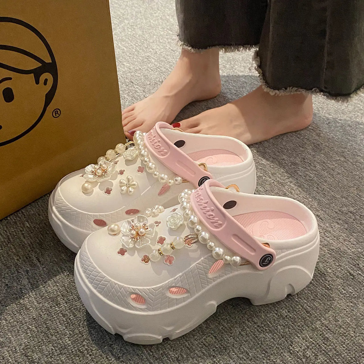 TerraVey | Florastep Chunky Platform Sommer-Clogs