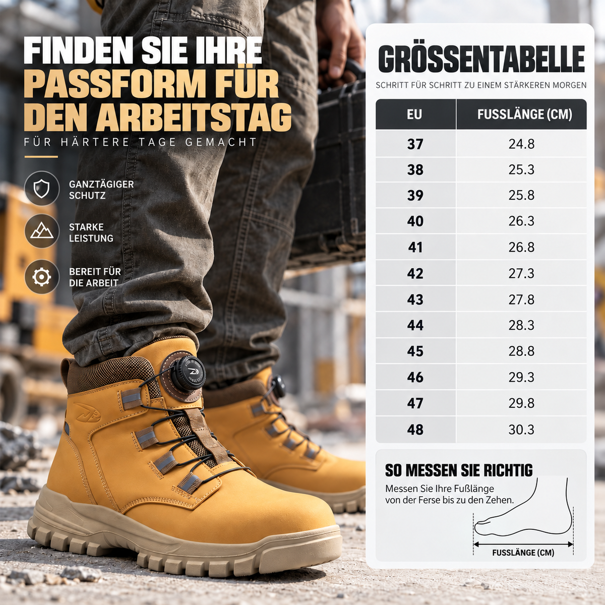 TerraVey | FortiStride Knöchelhohe Sicherheitsstiefel